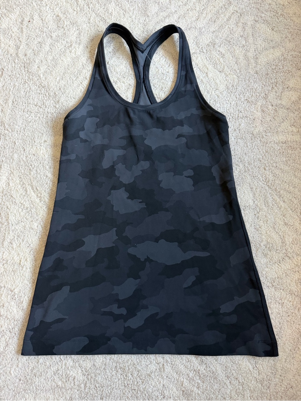 lululemon Black Camo Racerback Tank Size 6